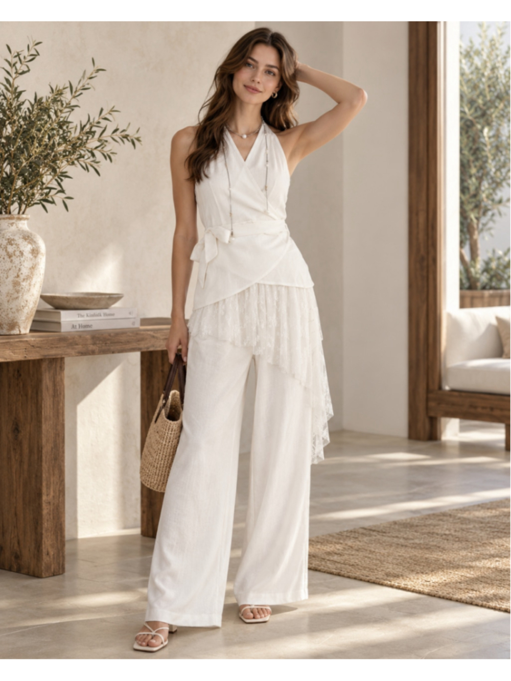 Elegant white two-piece
